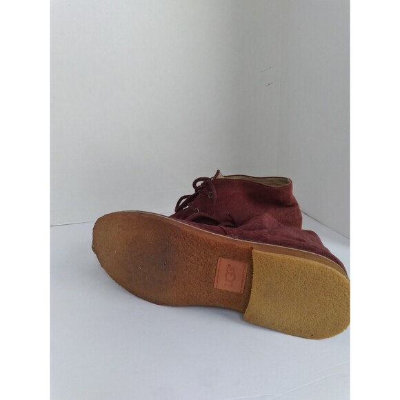 UGG Australia Alin Red Leather Suede Desert Boots Mid Top Mens sz‎ 9.5 main image 6